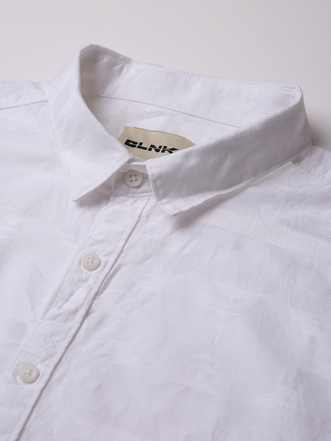 WHITE Jacquard Cotton Shirt