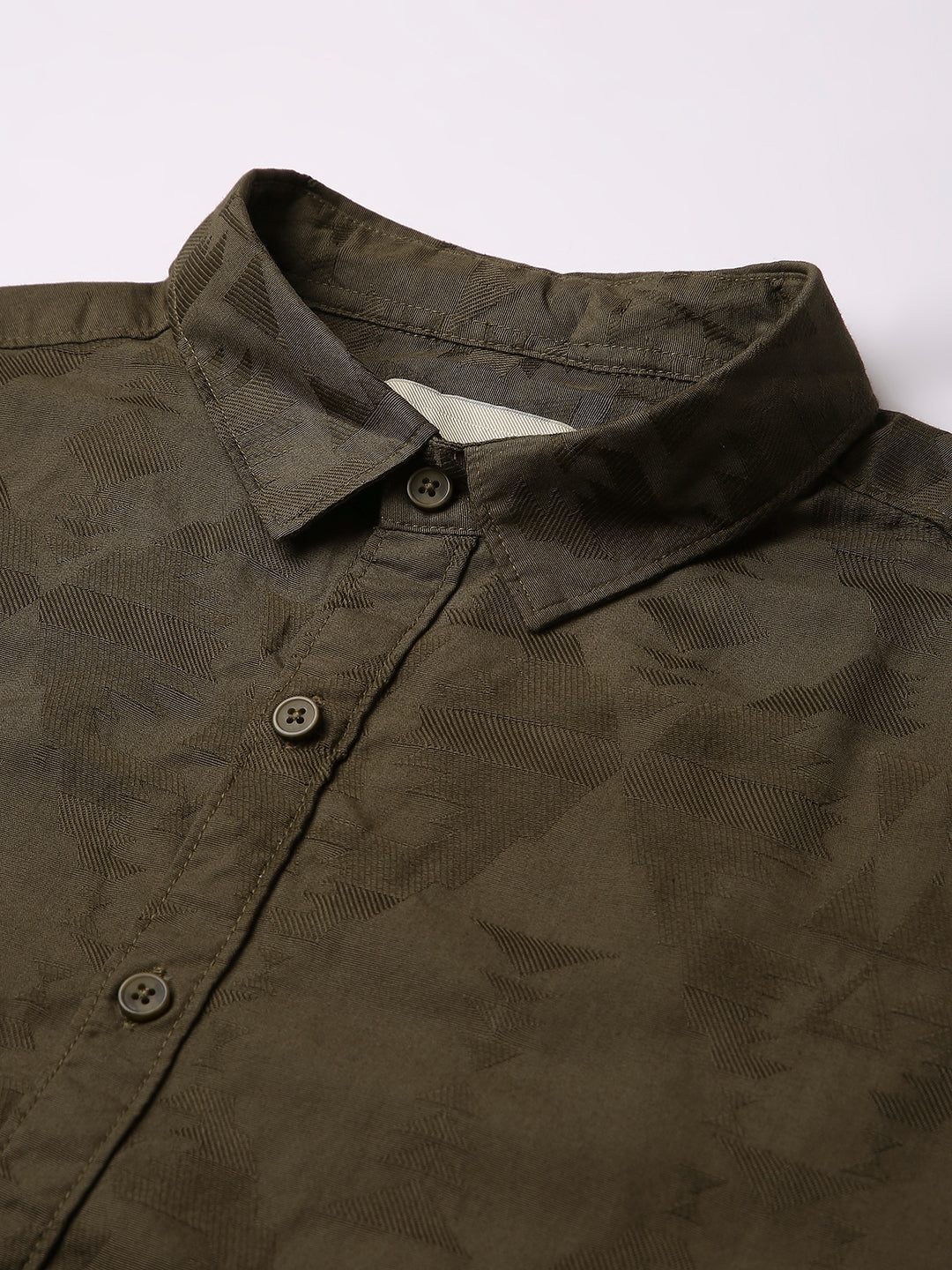 KHAKI Jacquard Cotton Shirt