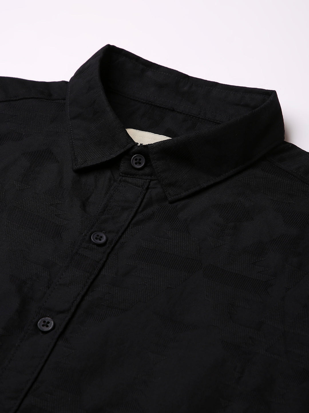 BLACK Jacquard Cotton Shirt