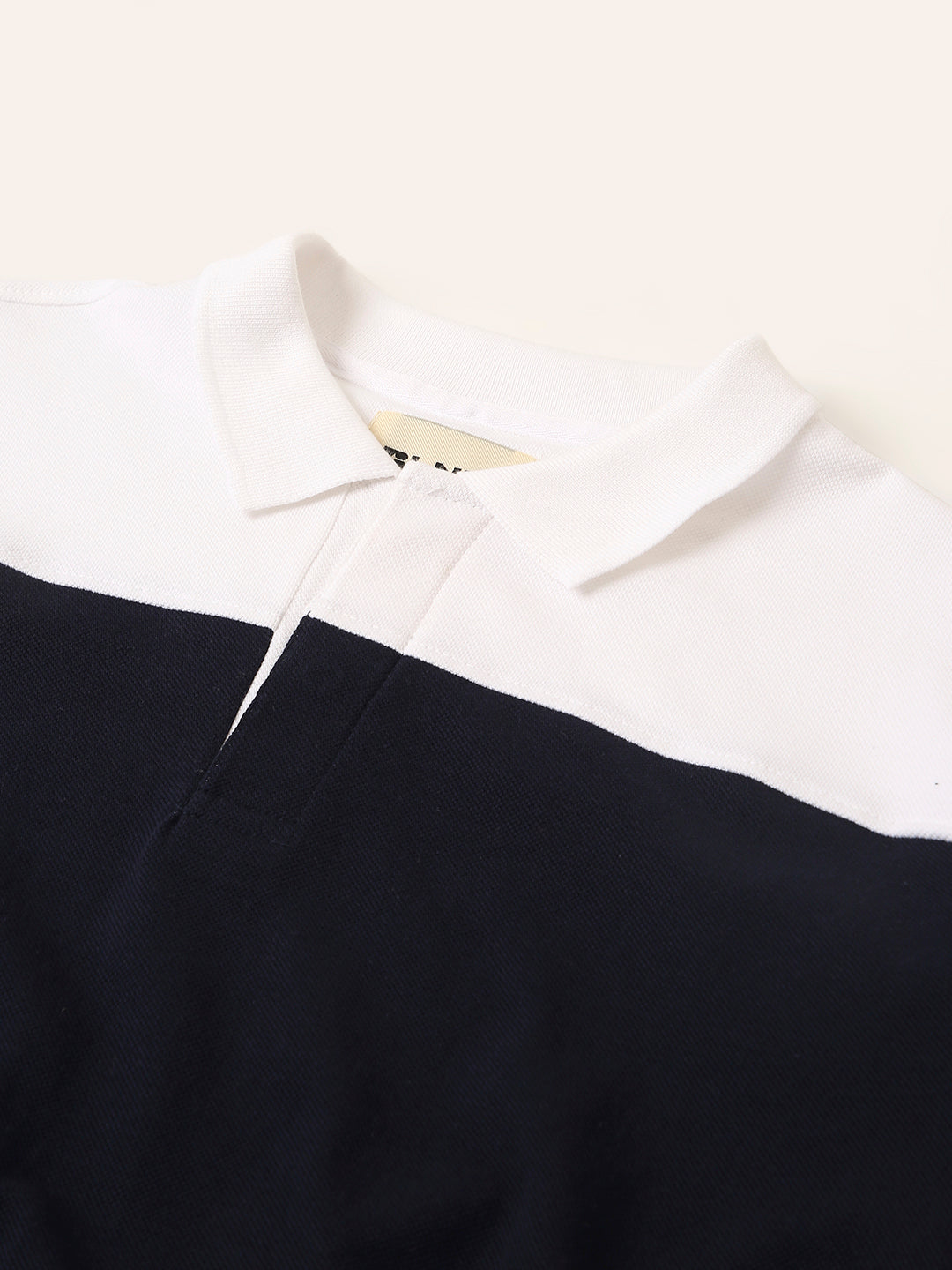 Navy-white Colorblock Polo T-Shirt