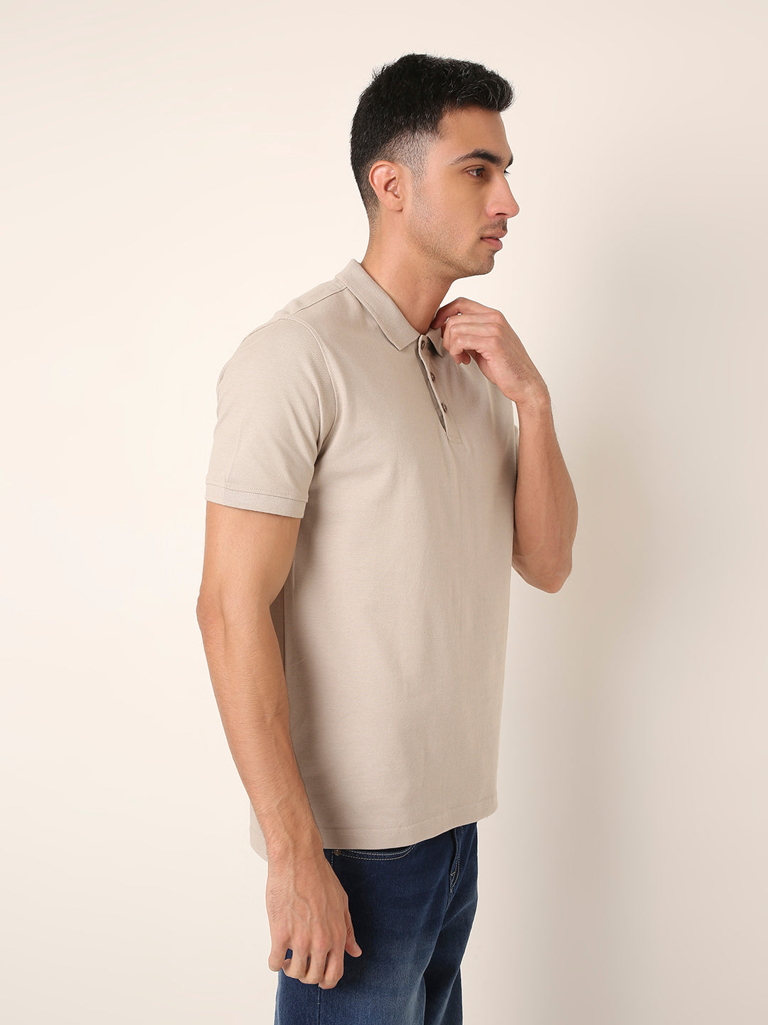 Classic Beige Polo T-Shirt