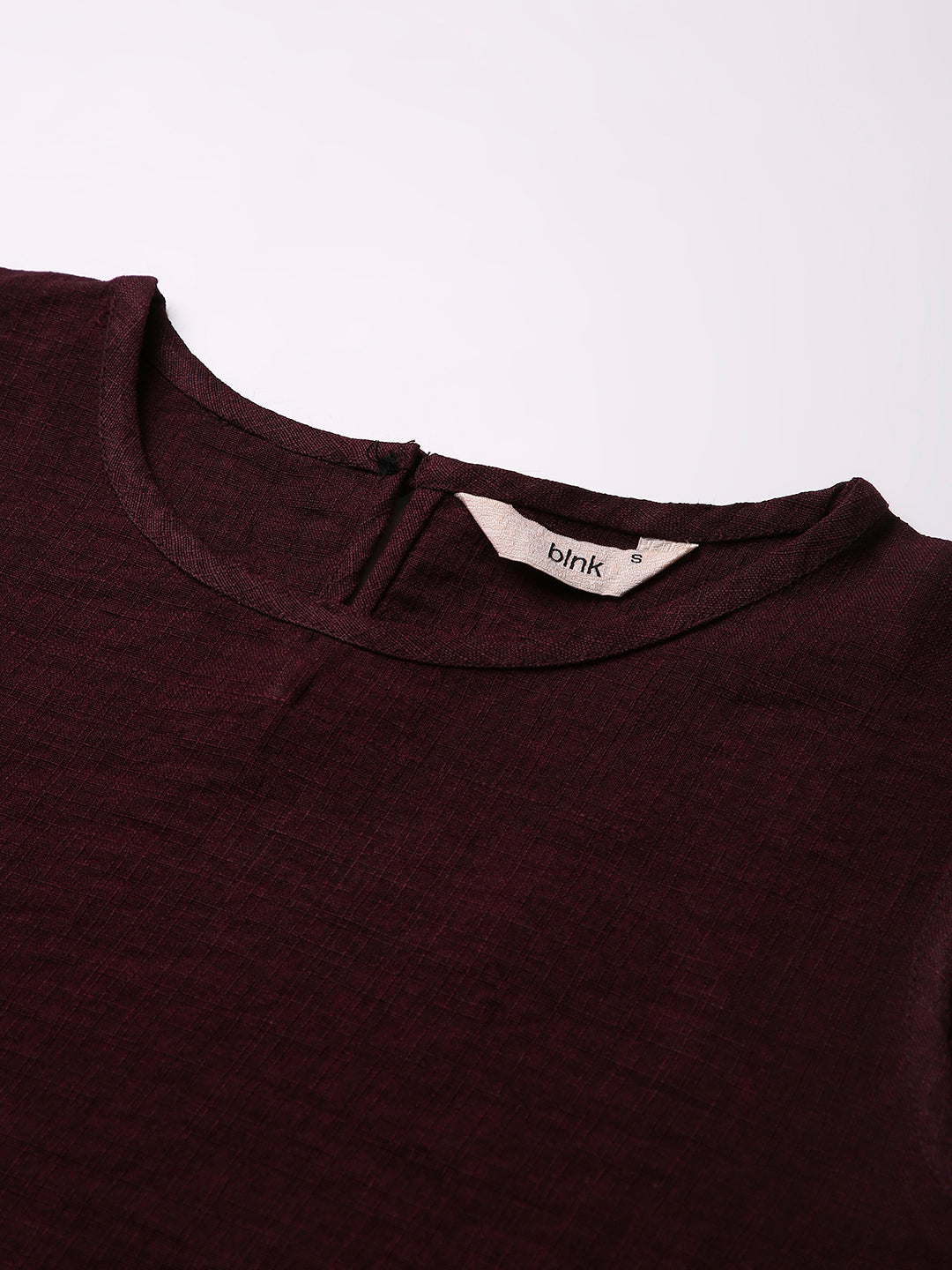 MAROON CO-ORDSET WITH TOP AND  WIDE-LEG PANTS