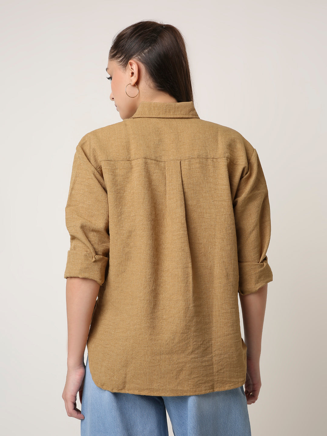 MUSTARD STRUCTURED COMFORT SHIRT