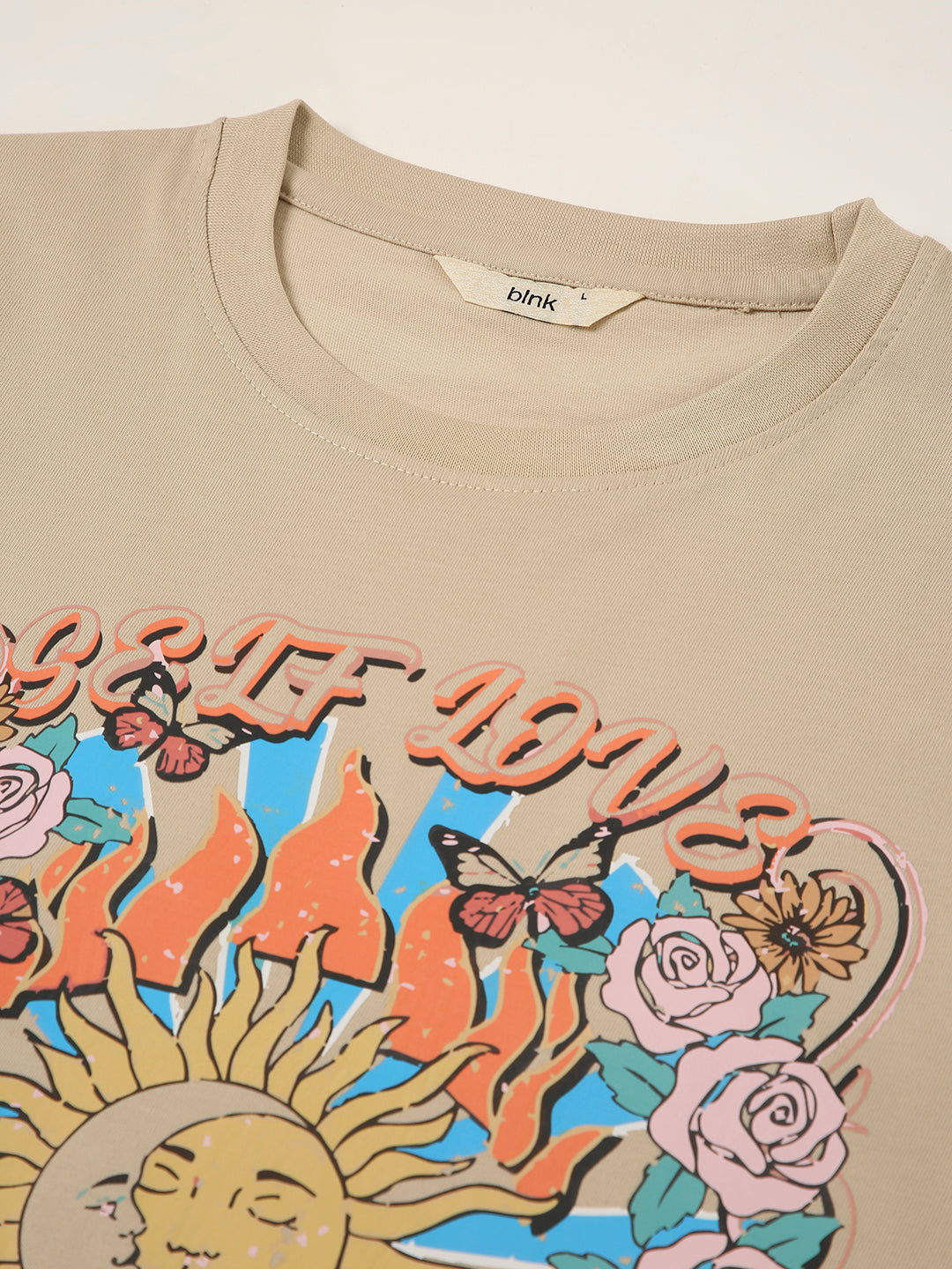 RELAXED FIT:SAND PRINTED TSHIRT