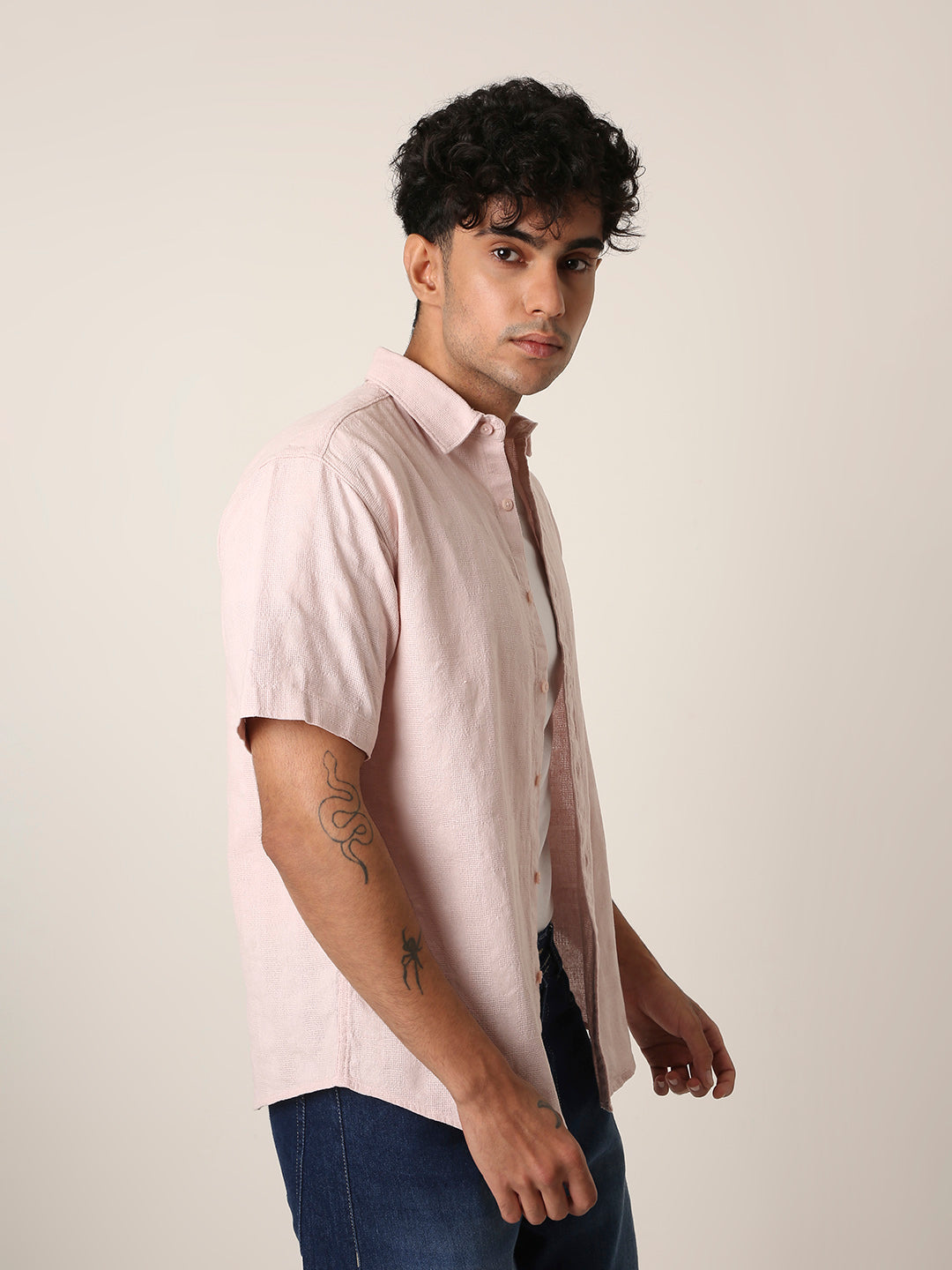 PEACH SIGNATURE COTTON SHIRT
