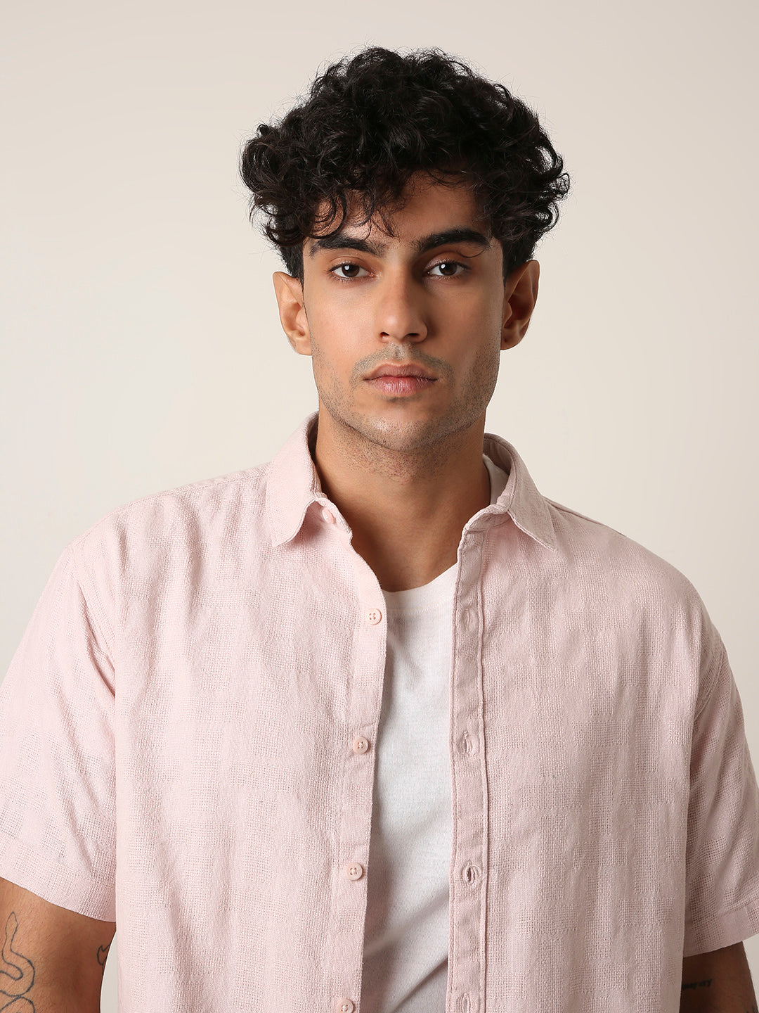 PEACH SIGNATURE COTTON SHIRT