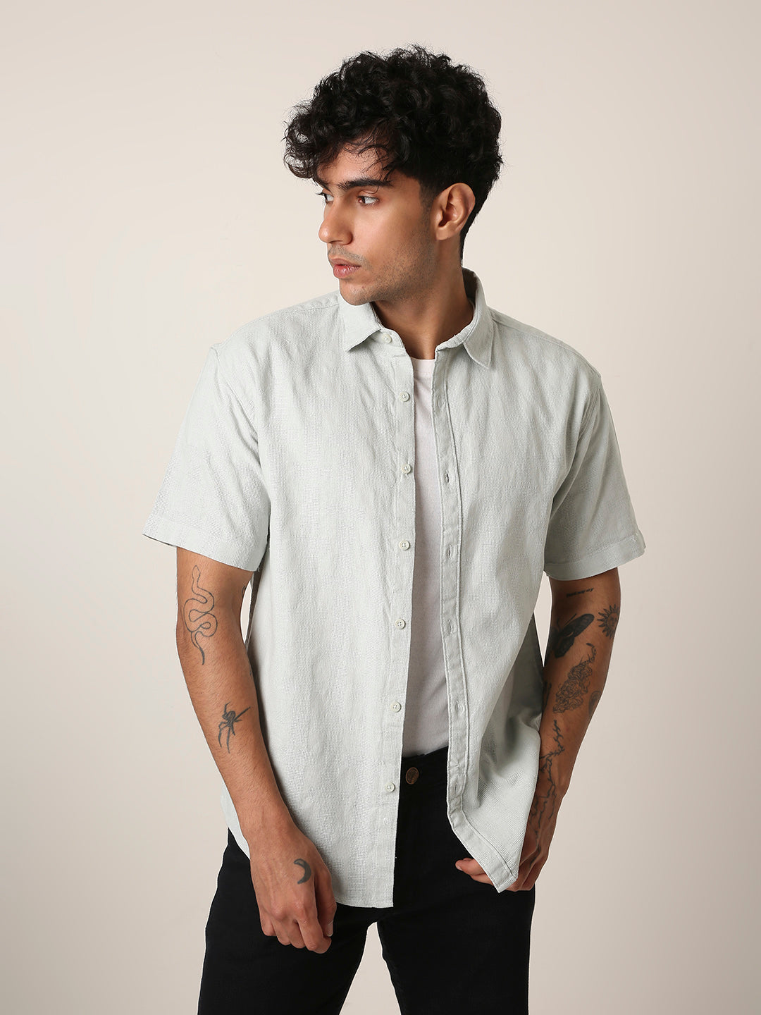 GREEN SIGNATURE COTTON SHIRT