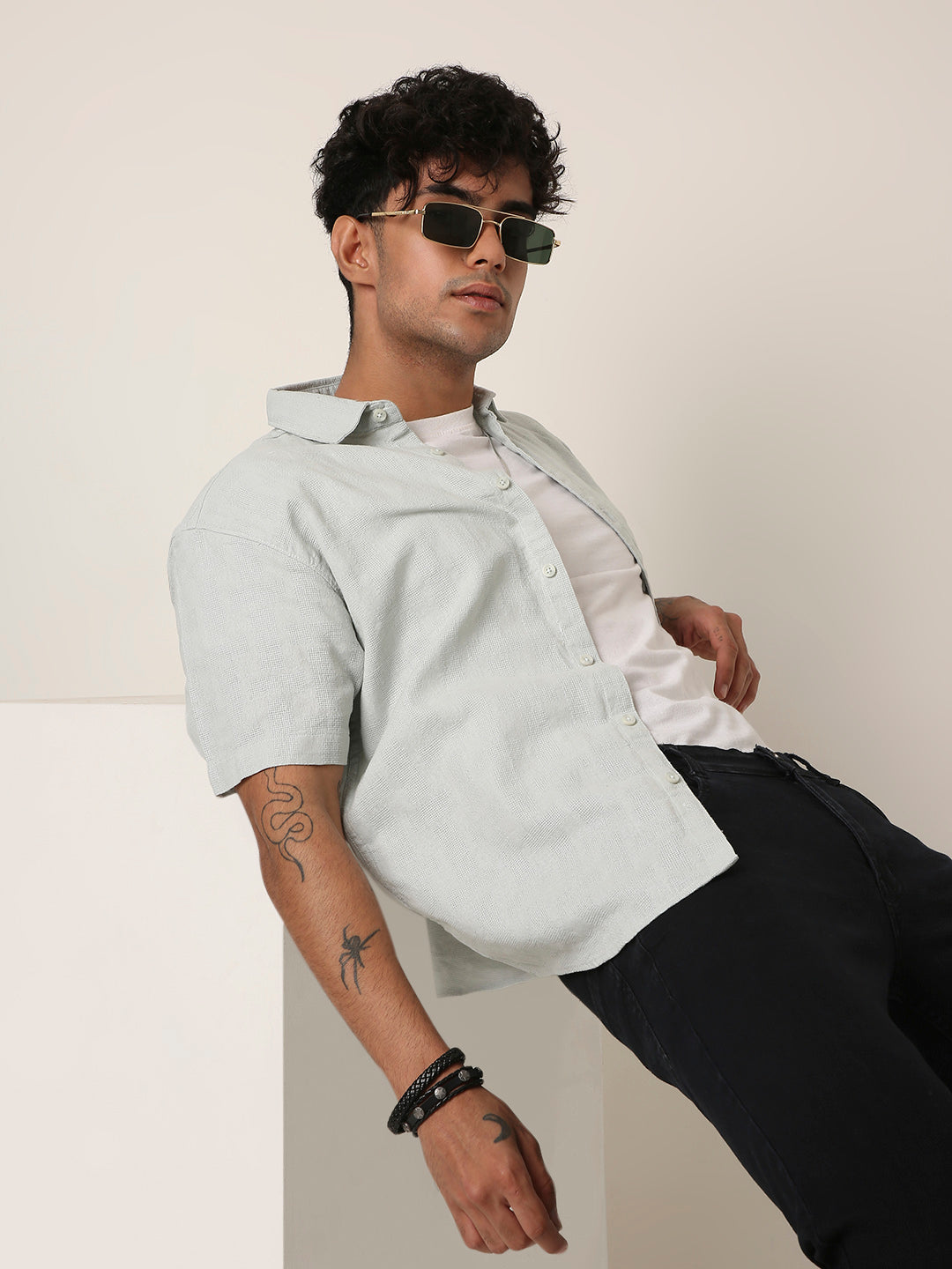GREEN SIGNATURE COTTON SHIRT