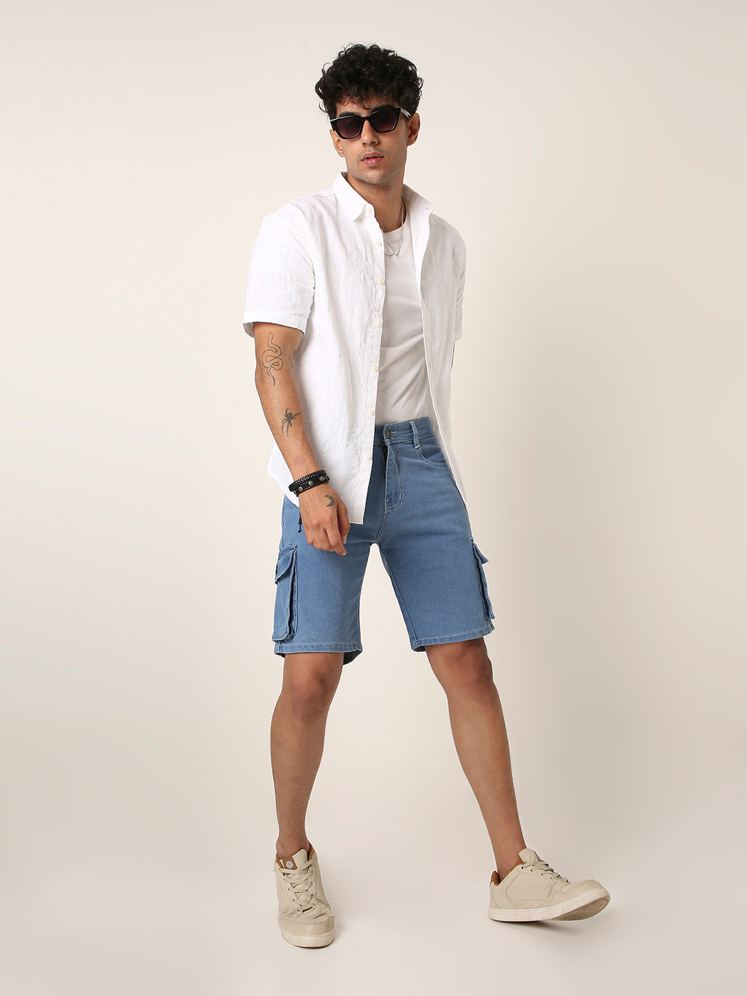 WHITE STRUCTURED PURE COTTON  SHIRT