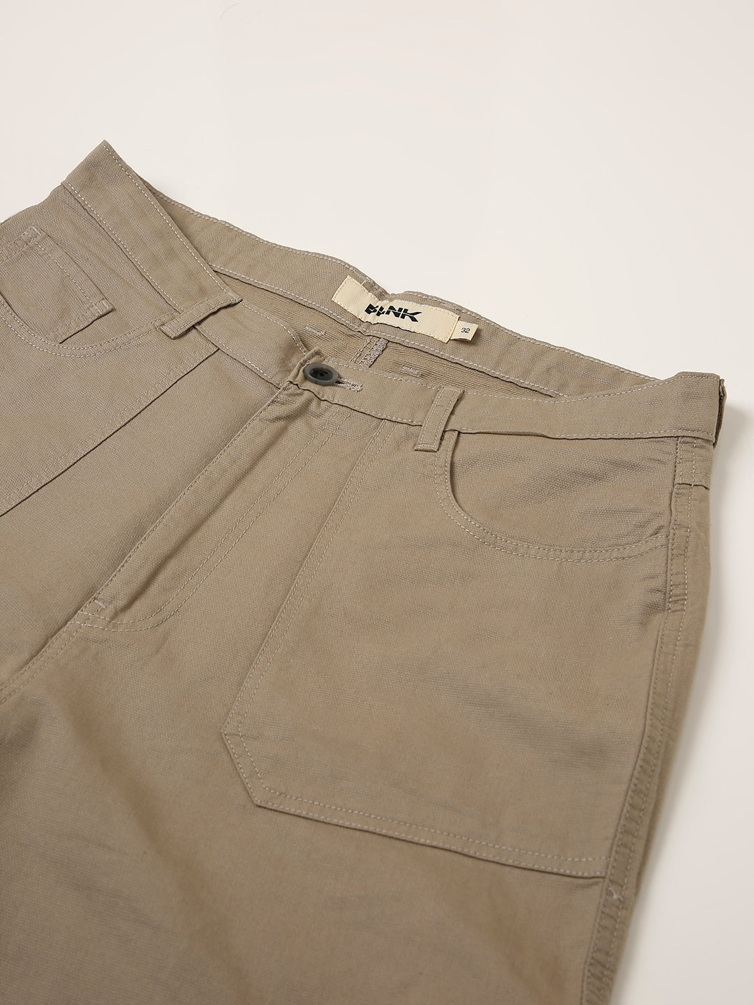 Straight Fit BEIGE Utility Cargo PANTS