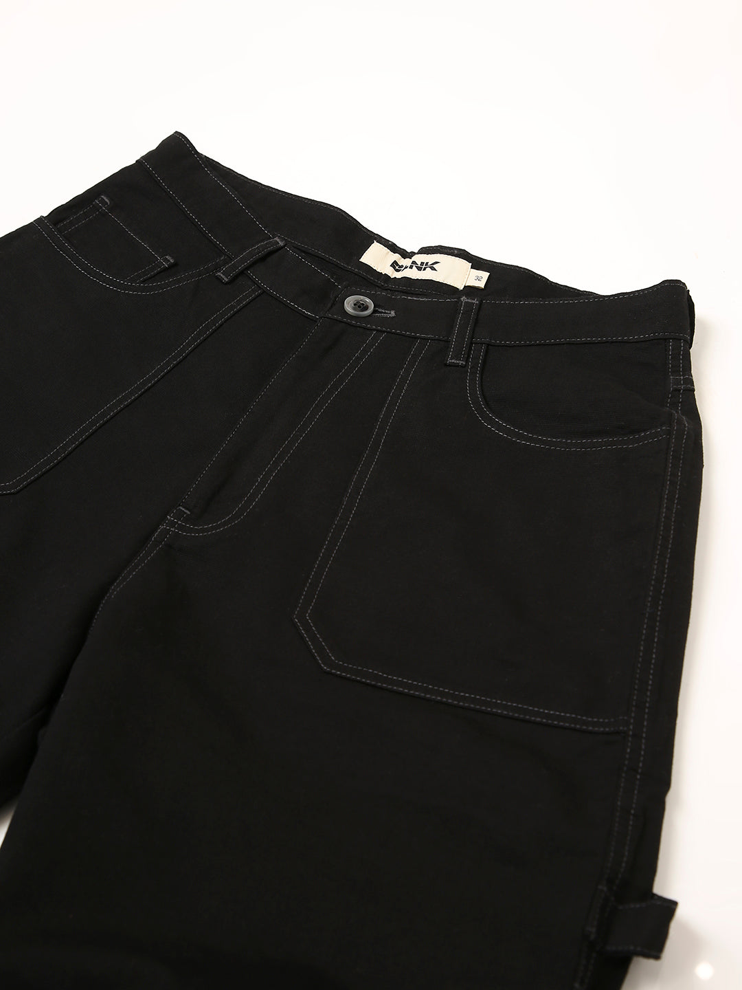 Straight Fit BLACK Utility Cargo PANTS
