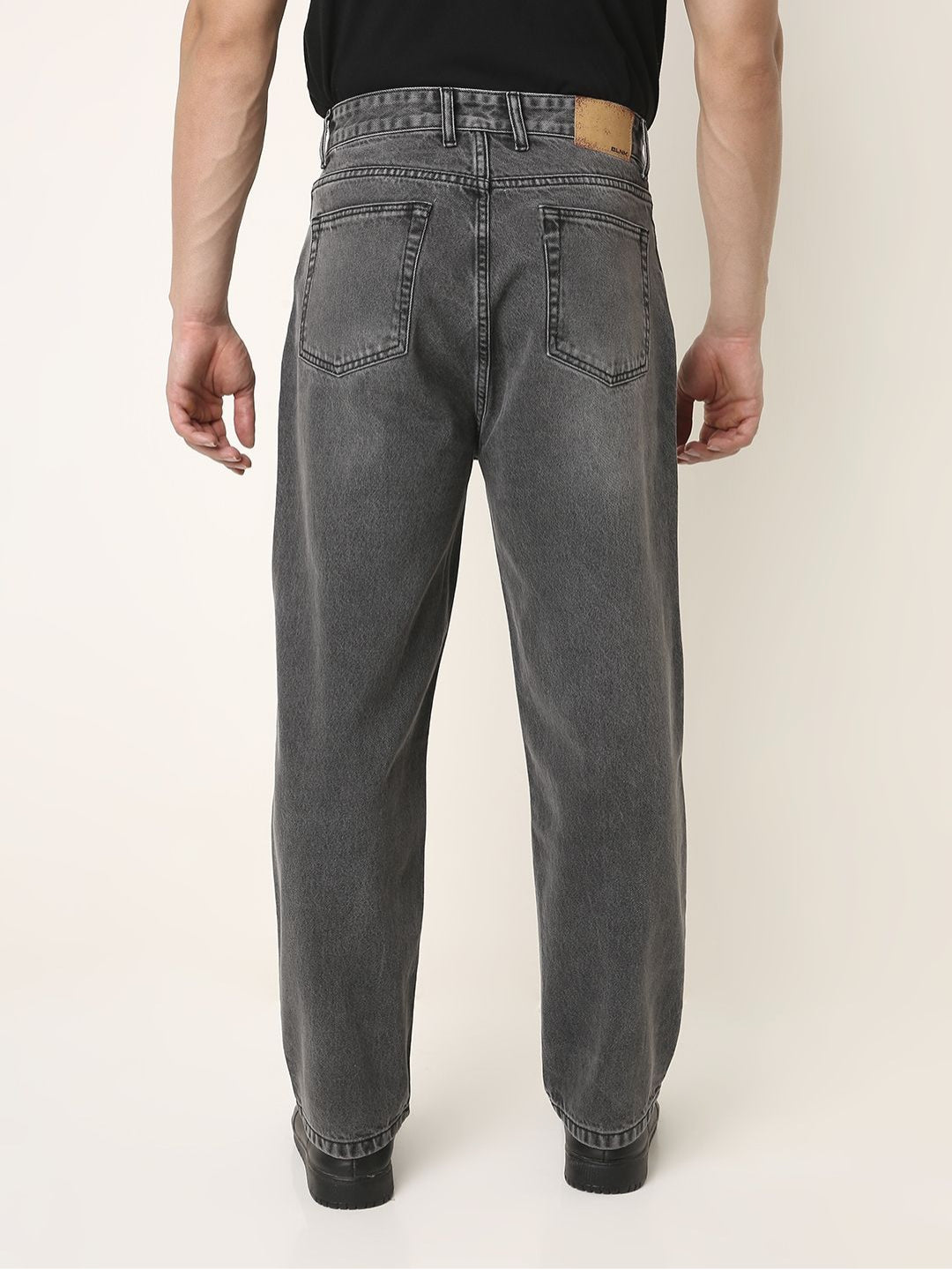 LIGHT-GREY Baggy Fit Denim Jeans