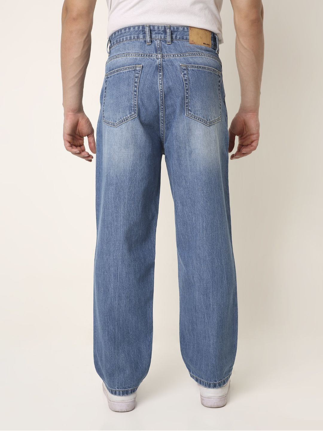 Light-Blue Loose Fit Denim Jeans