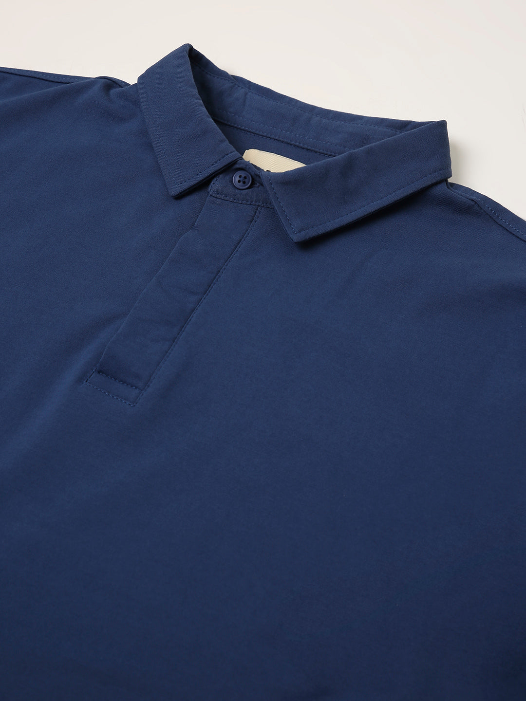 DENIM BLUE Solid Polo T-Shirt