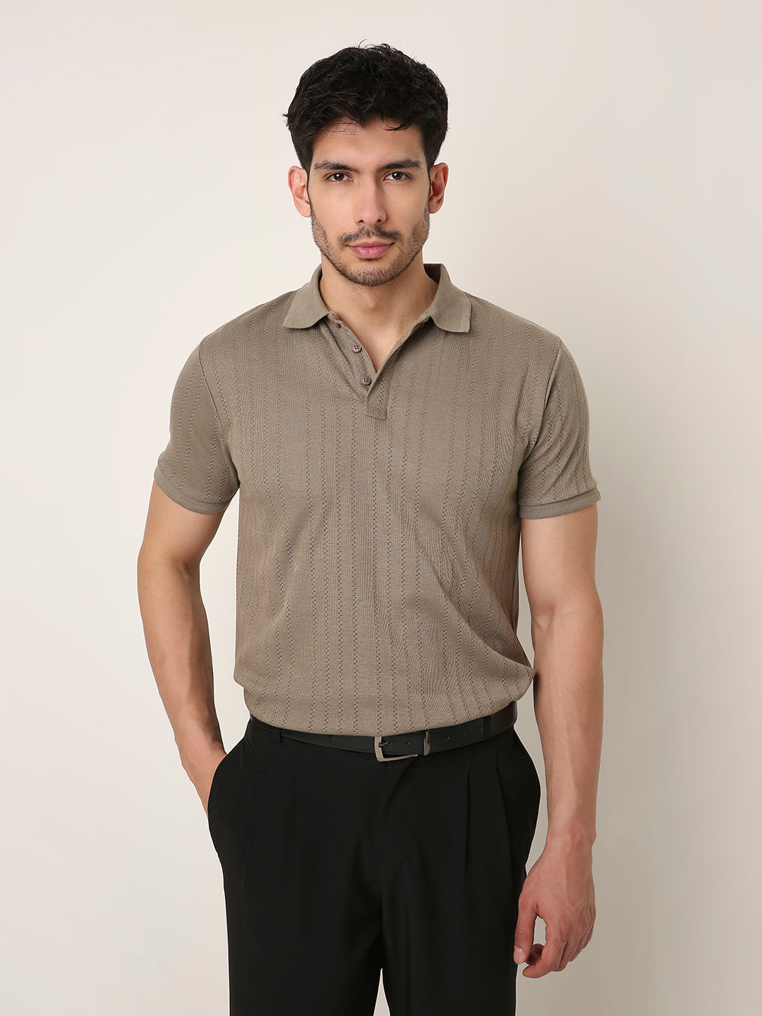 FAWN Jacquard Classic Polo t-shirt
