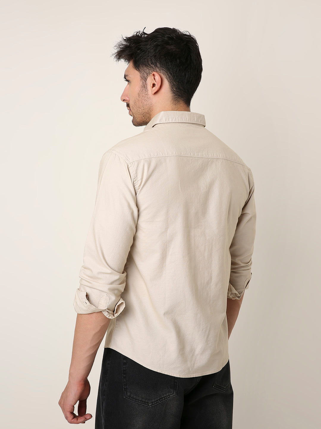 BEIGE ESSENTIAL OXFORD SHIRT