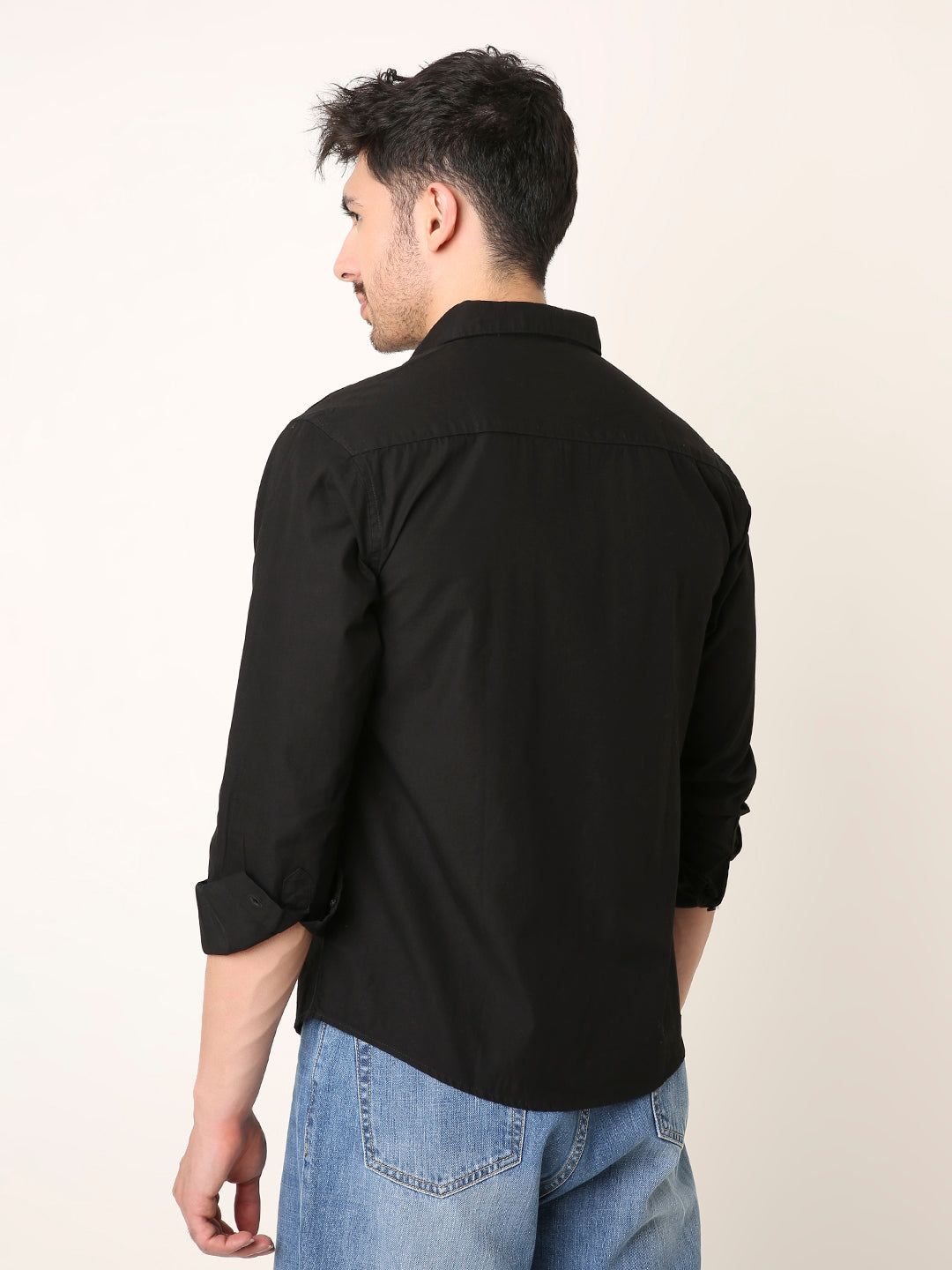 BLACK SIGNATURE TWILL COTTON SHIRT