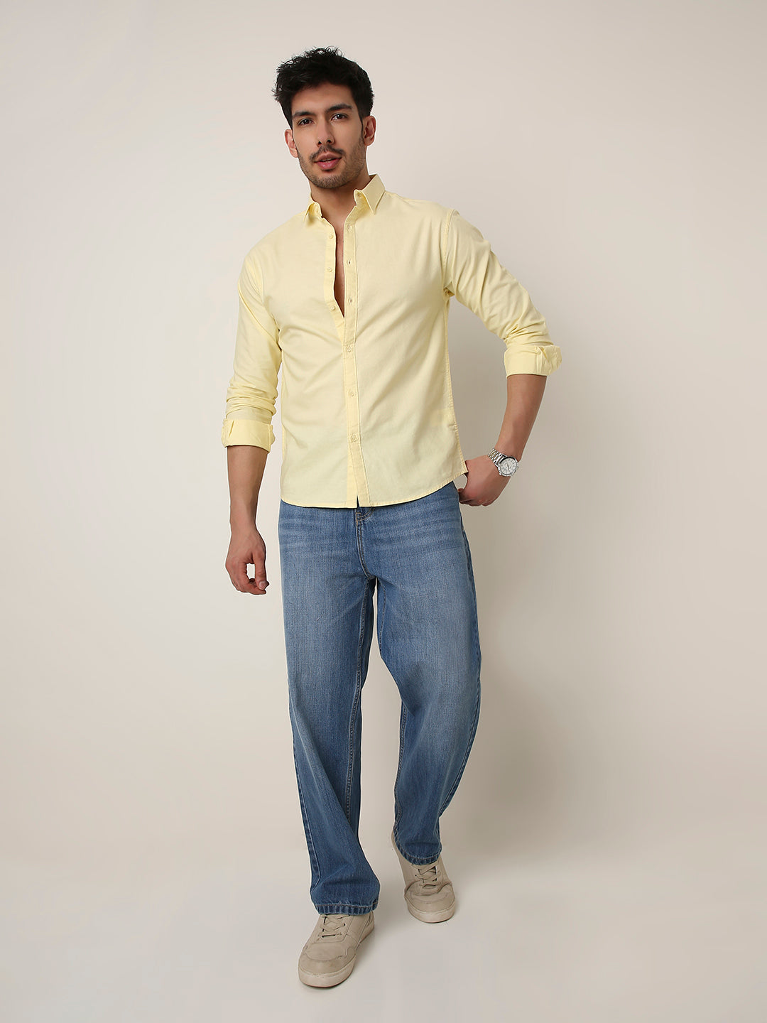 LEMON YELLOW ESSENTIAL OXFORD SHIRT