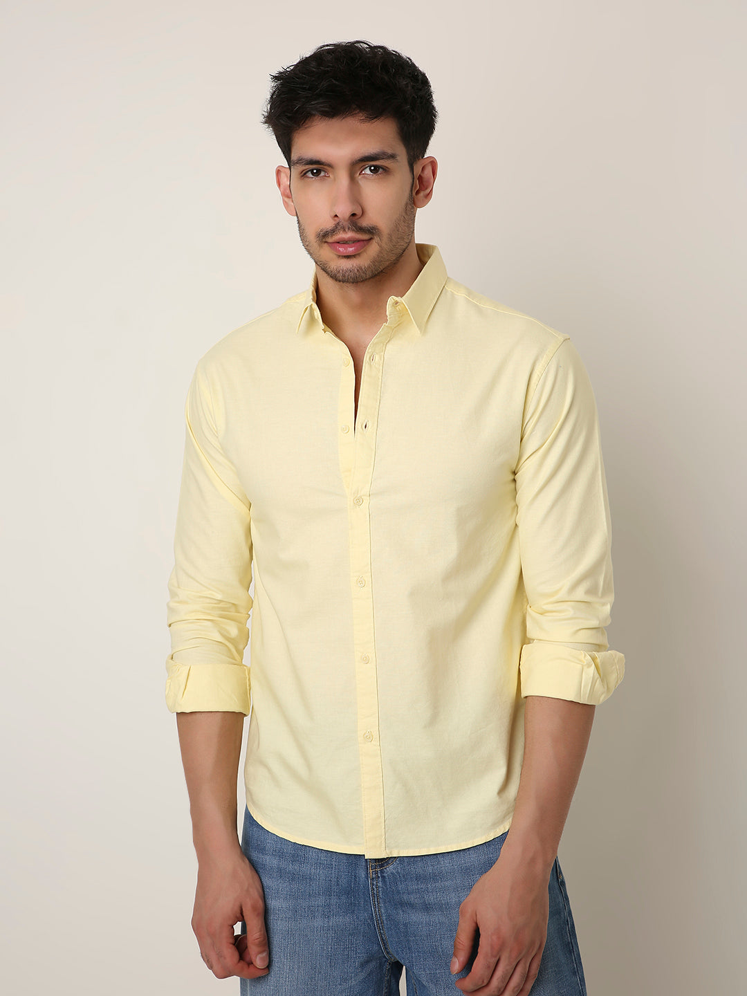 LEMON YELLOW ESSENTIAL OXFORD SHIRT