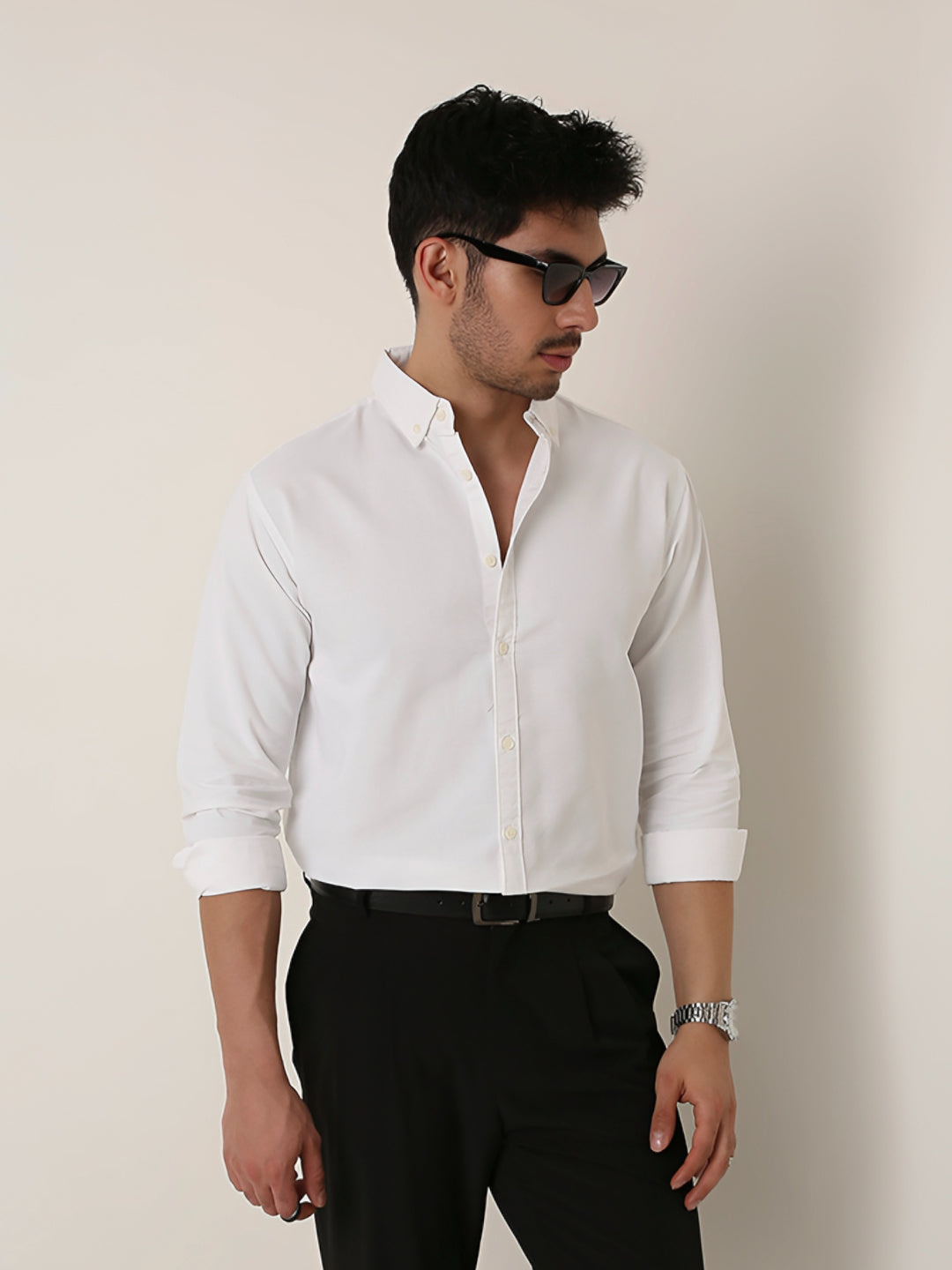 WHITE ESSENTIAL OXFORD SHIRT