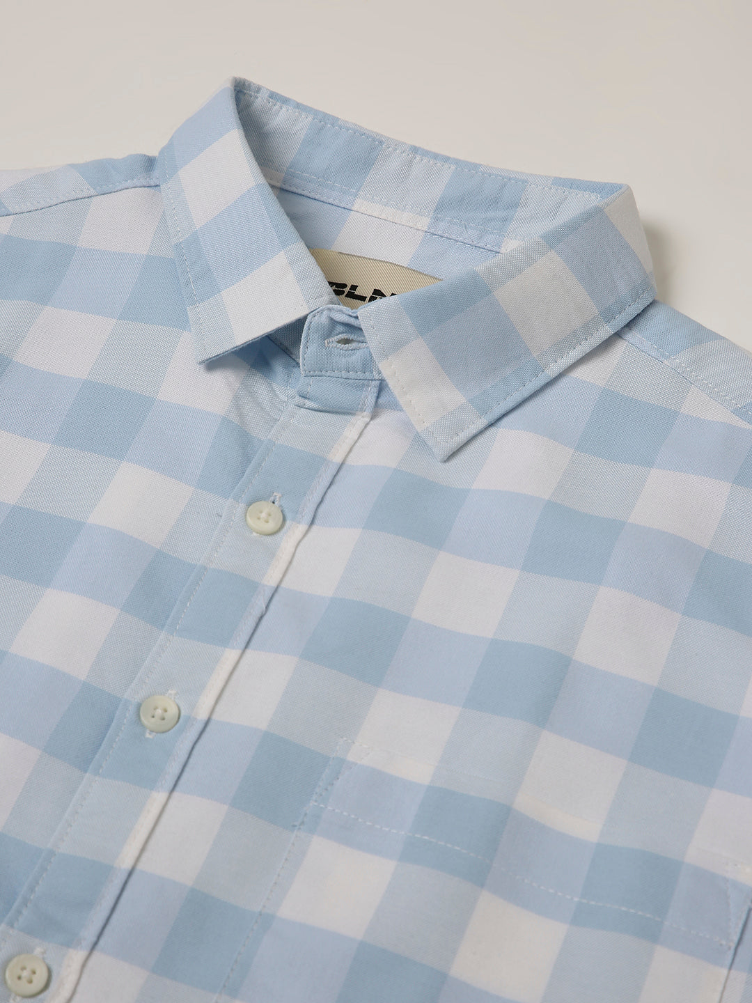 Oxford Blue Checkered Oversized Shirt