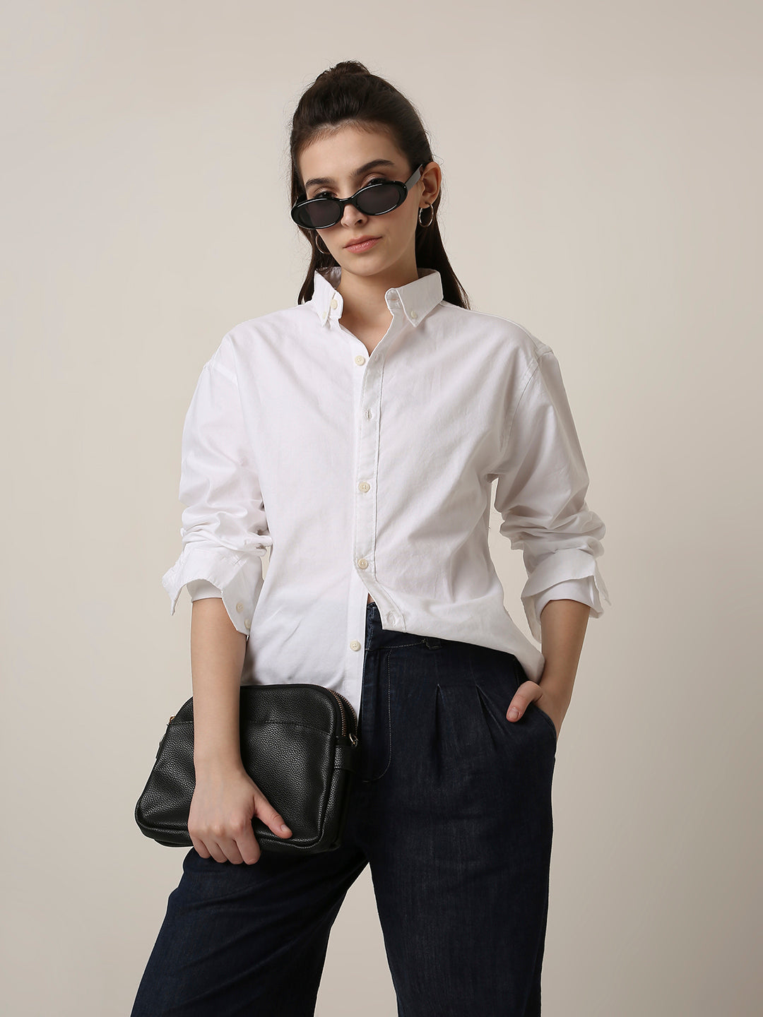 White Classic Oxford Oversized Shirt