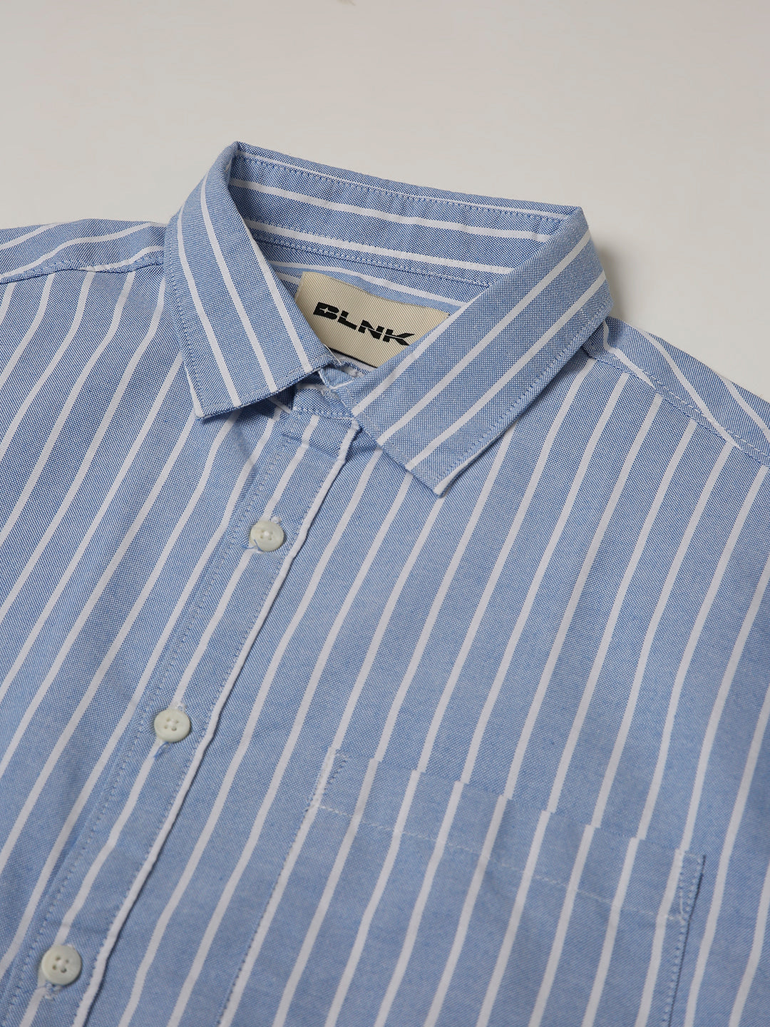 Classic Blue Oxford Striped Oversized Shirt
