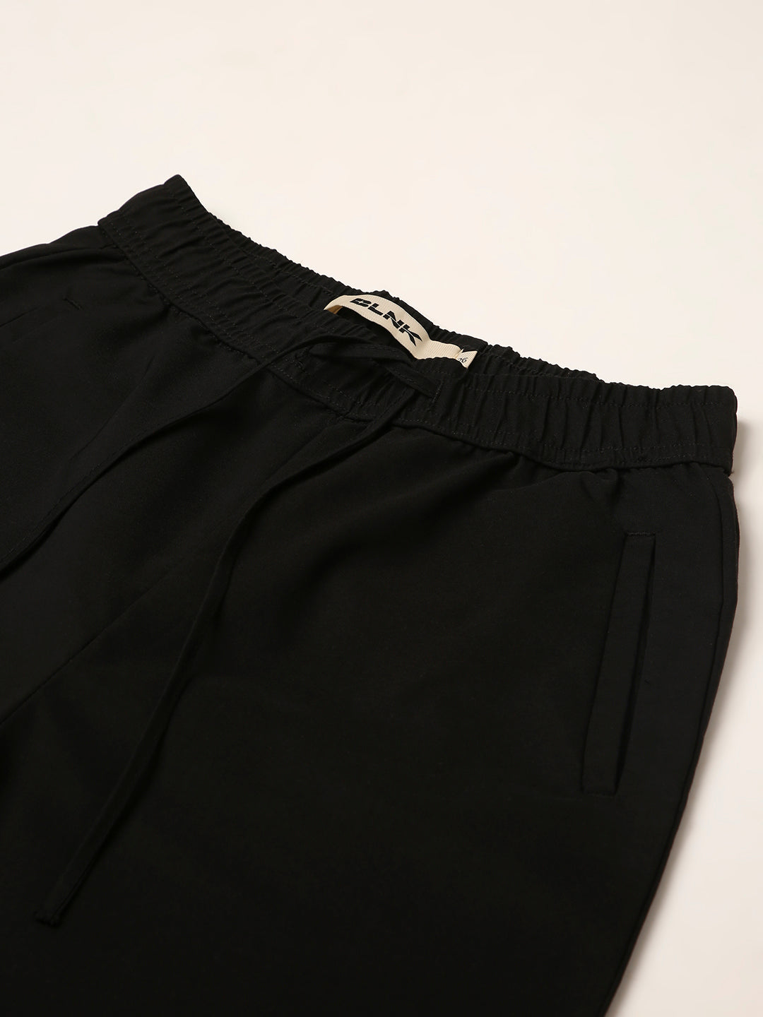 BLACK High-Waist Wide-Leg Pants