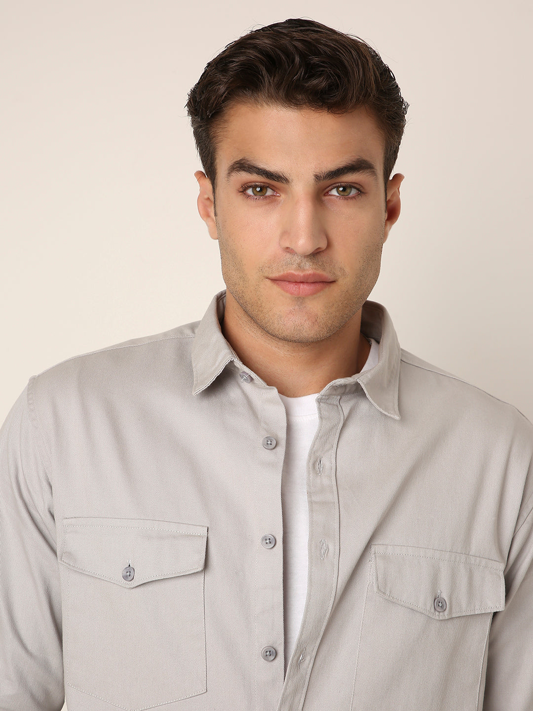 GREY Utility Shacket – Premium Cotton Overshirt