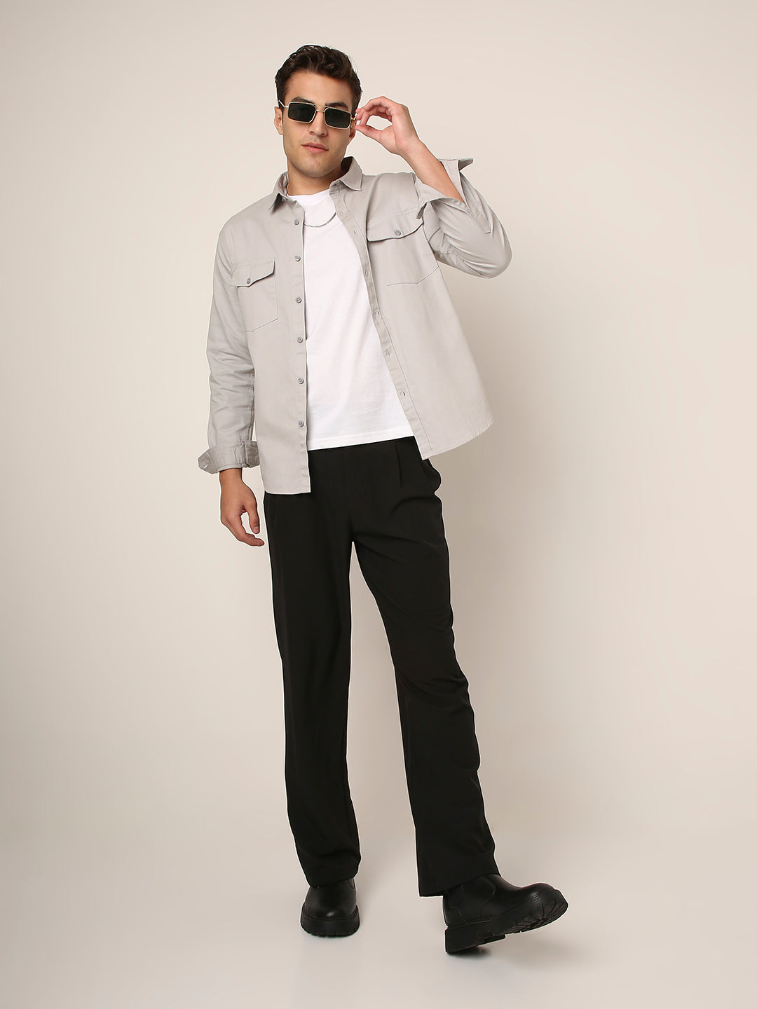 GREY Utility Shacket – Premium Cotton Overshirt