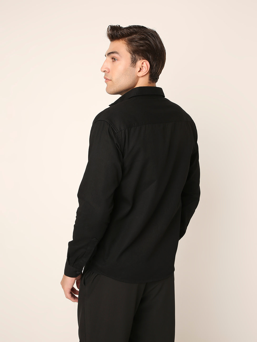 BLACK Utility Shacket – Premium Cotton Overshirt