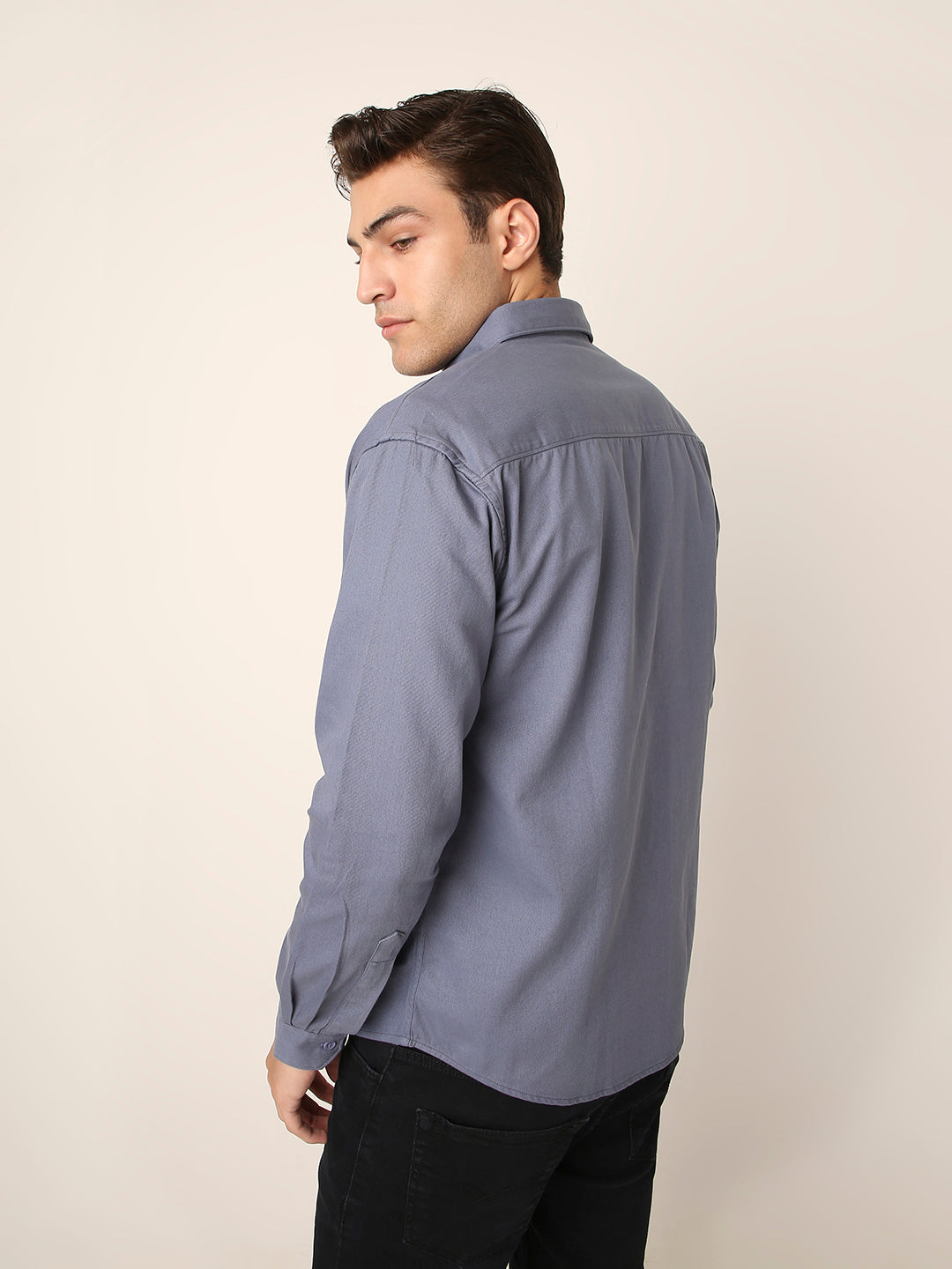BLUE Utility Shacket – Premium Cotton Overshirt