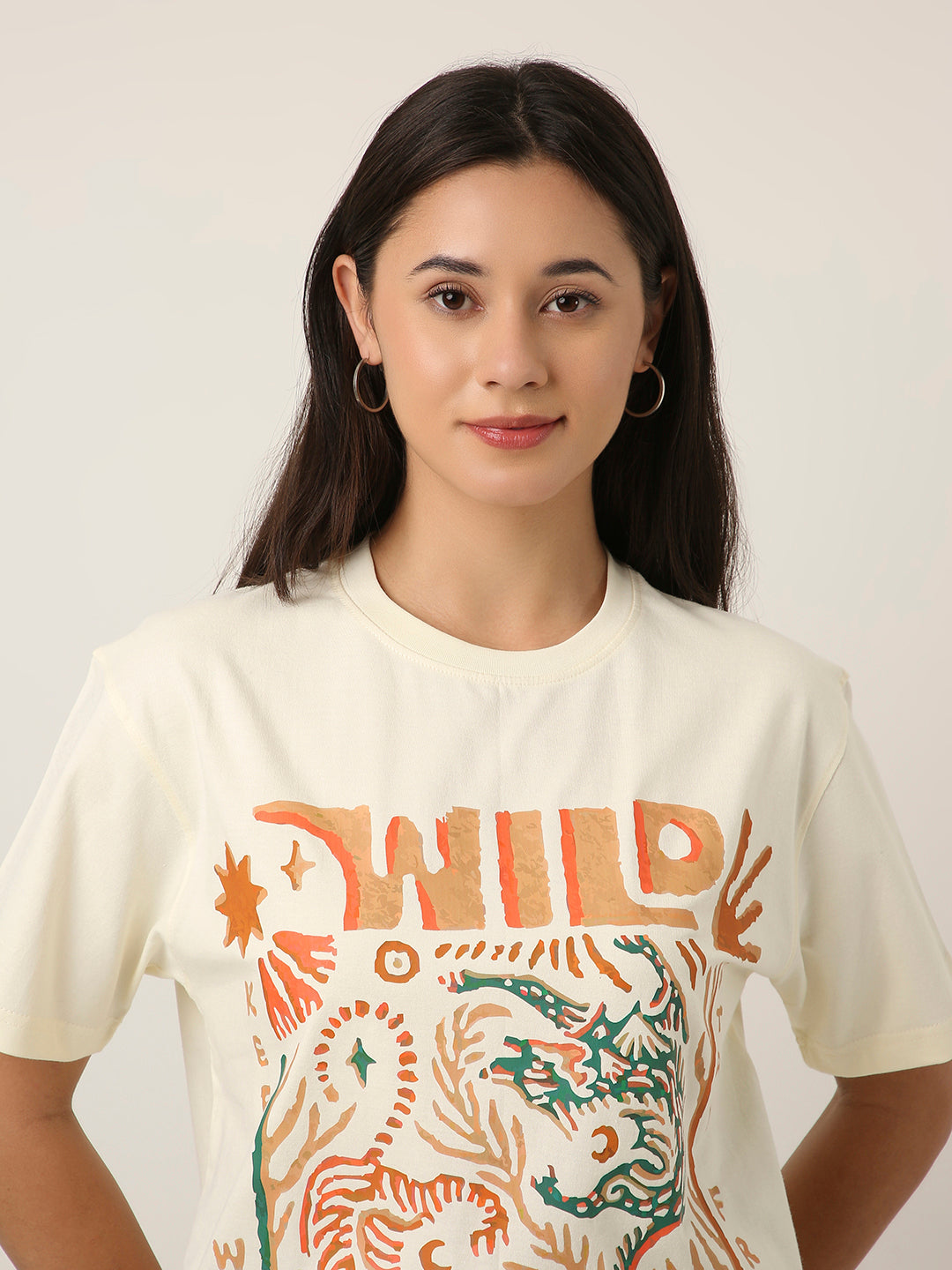 RELAXED FIT:OFF-WHITE PRINTED TSHIRT