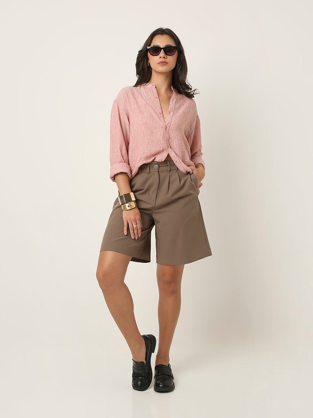 Peach Mandarin Shirt