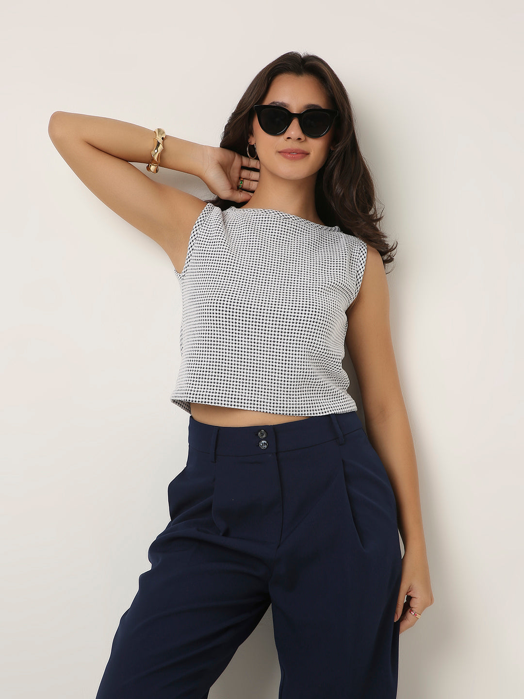 GRAY MINIMALIST CROP TOP