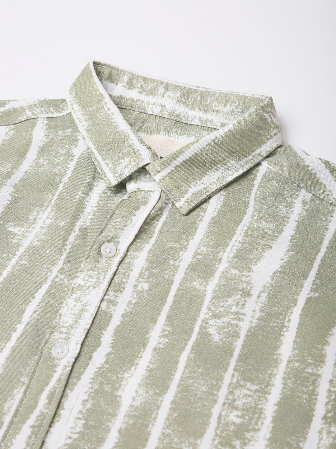 OLIVE PRINTED RELAXED SHIRT