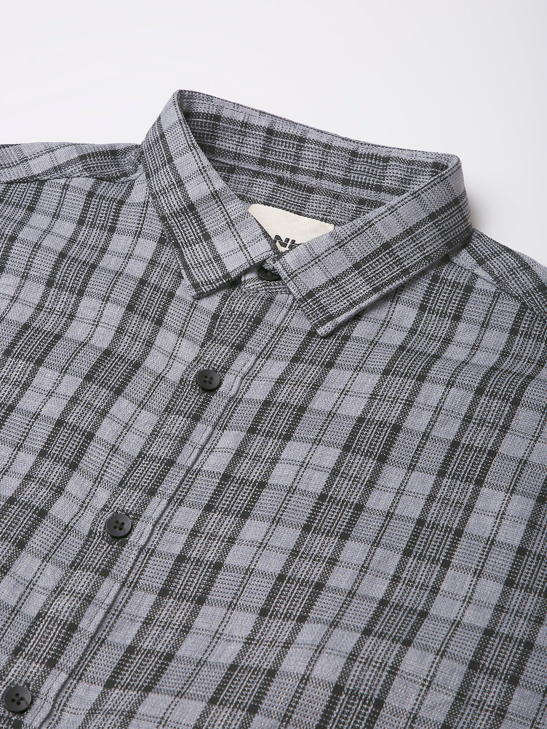 GRAY CHECKERED  CASUAL SHIRT