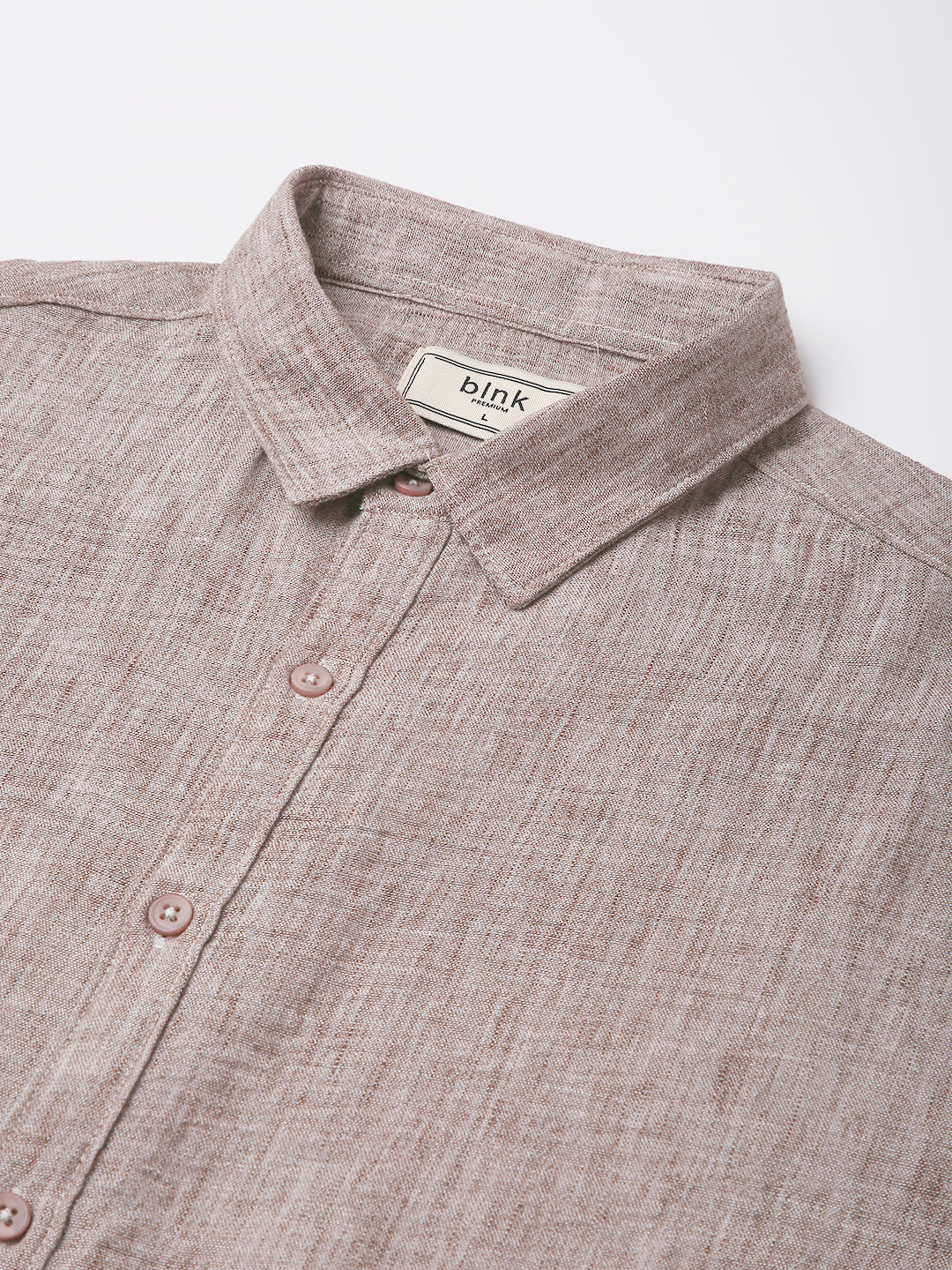 DARK KHAKI PREMIUM LINEN BLEND SHIRT