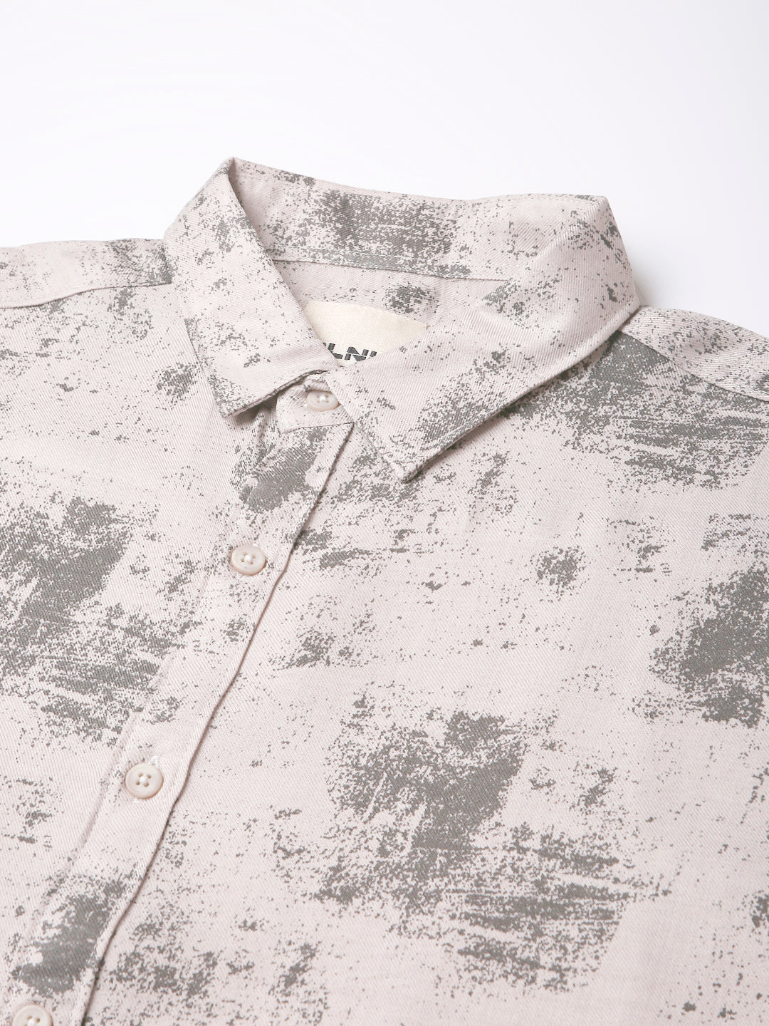 BEIGE PRINTED RELAXED SHIRT