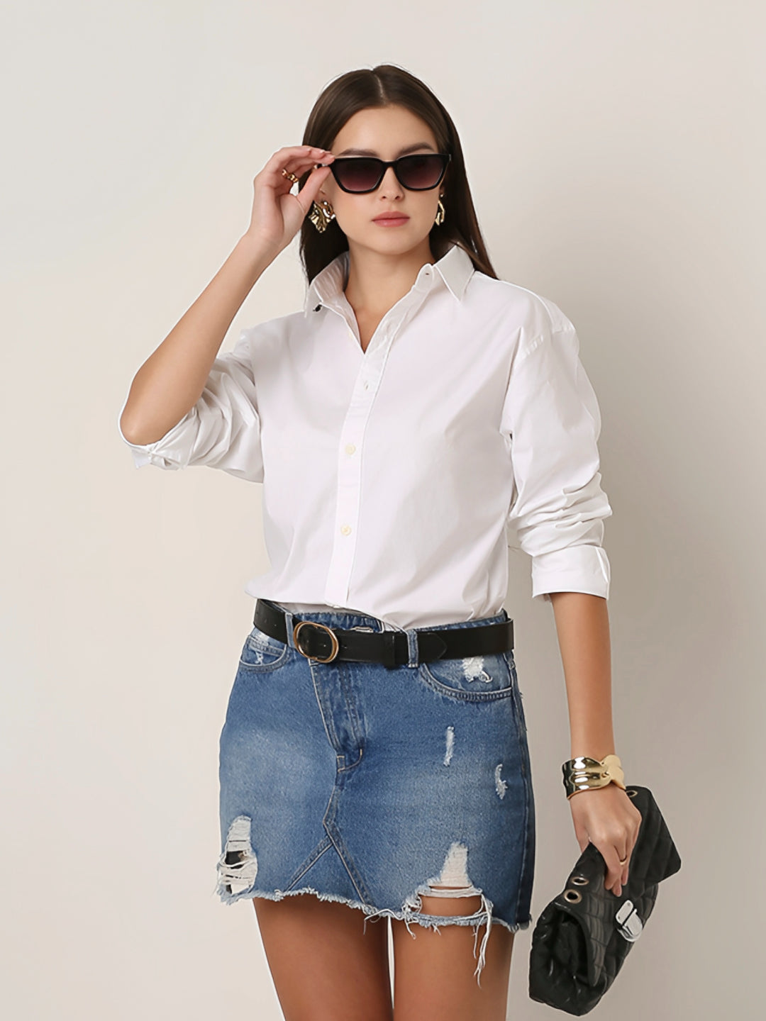 Classic White Oversized Cotton Shirt