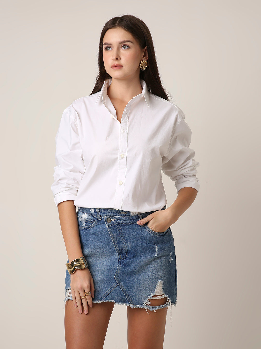Classic White Oversized Cotton Shirt