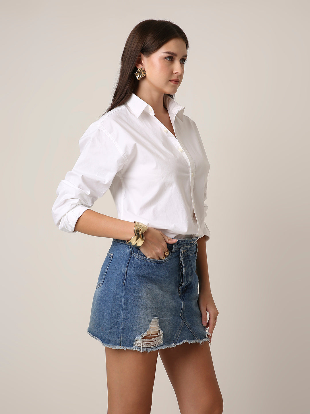 Classic White Oversized Cotton Shirt