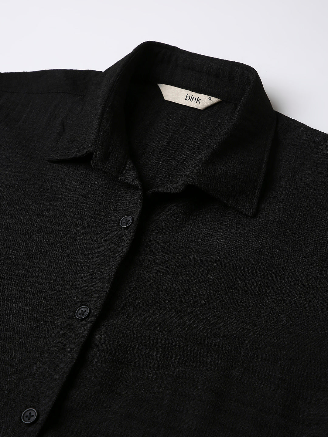 BLACK CO-ORDSET SLEEVELESS DRESS & OVERLAY SHIRT