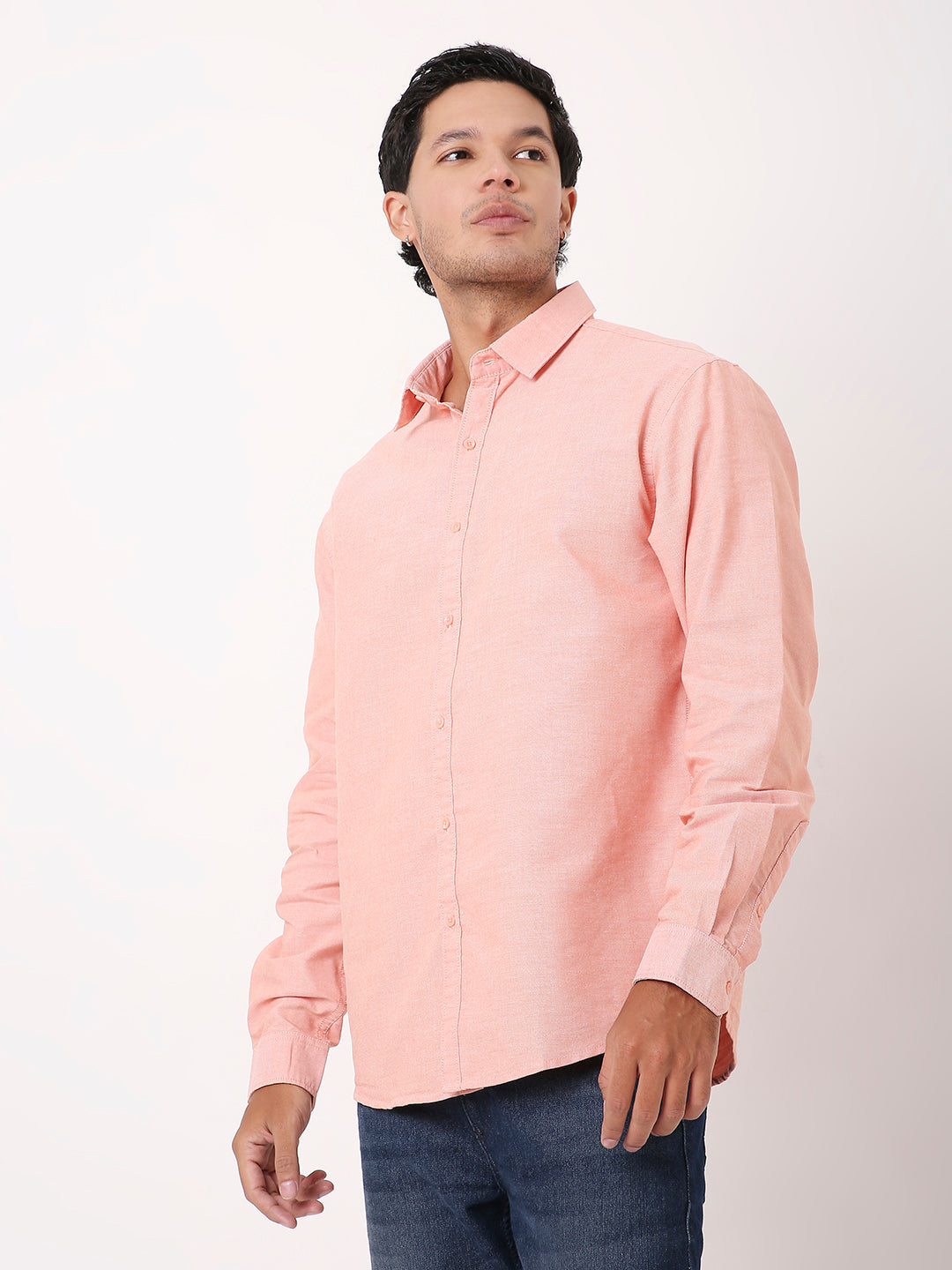 CLASSIC LONG SLEEVE TANGERINE OXFORD SHIRT