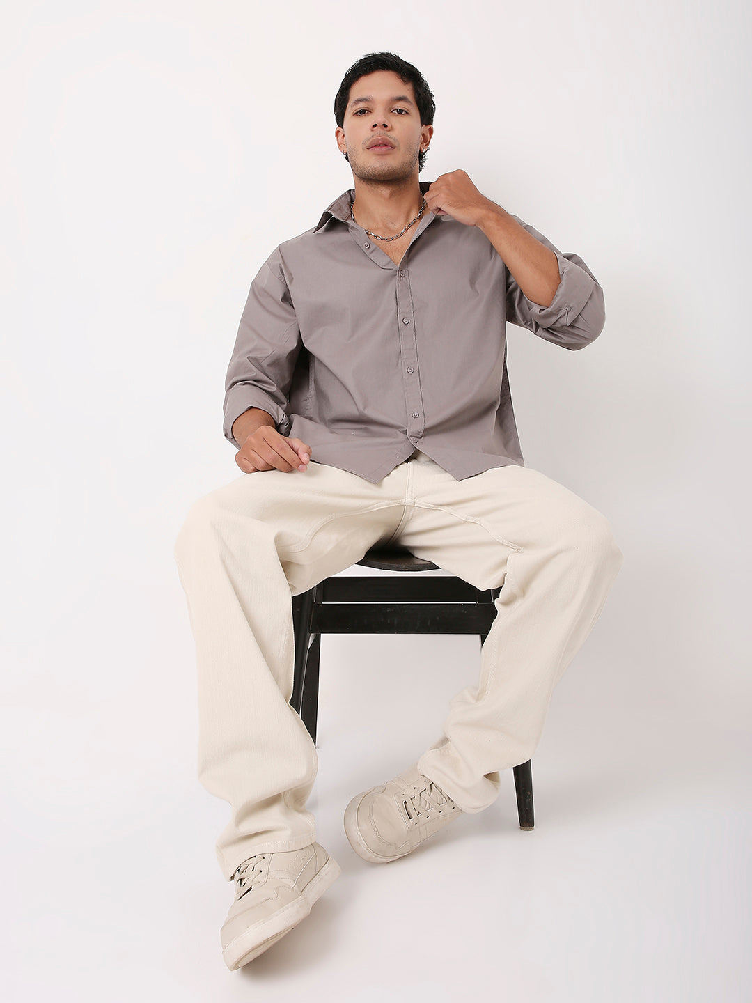 PREMIUM MAROON COTTON LYCRA LONG SLEEVE SHIRT