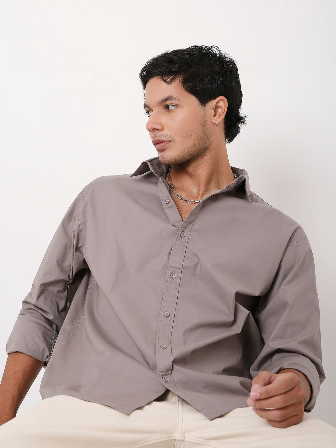 PREMIUM MAROON COTTON LYCRA LONG SLEEVE SHIRT