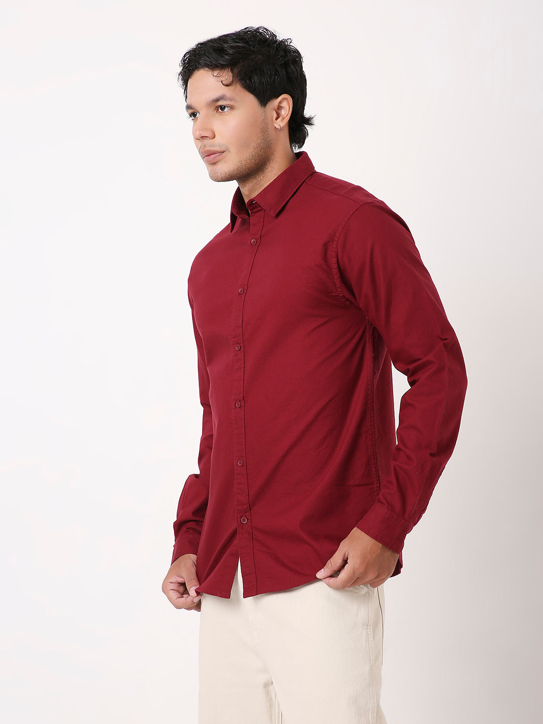 MAROON ESSENTIAL OXFORD SHIRT