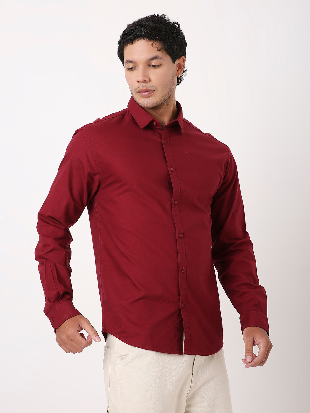 MAROON ESSENTIAL OXFORD SHIRT