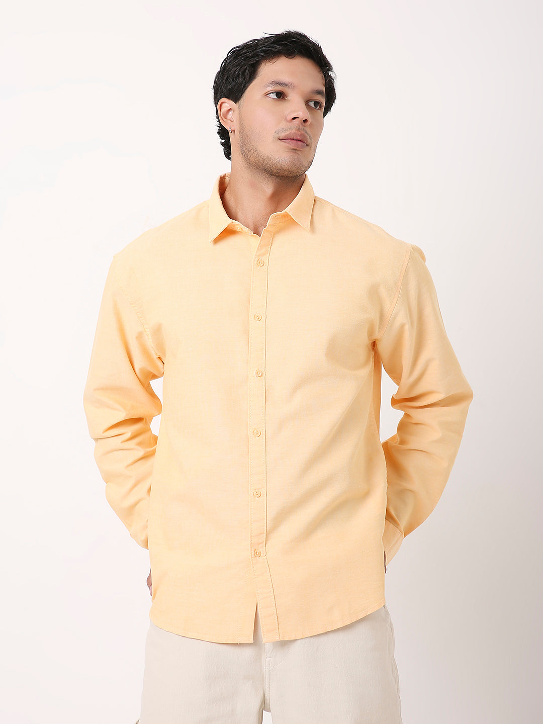 CLASSIC LONG SLEEVE TANGERINE OXFORD SHIRT