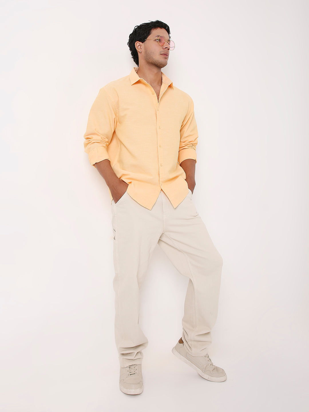 CLASSIC LONG SLEEVE TANGERINE OXFORD SHIRT